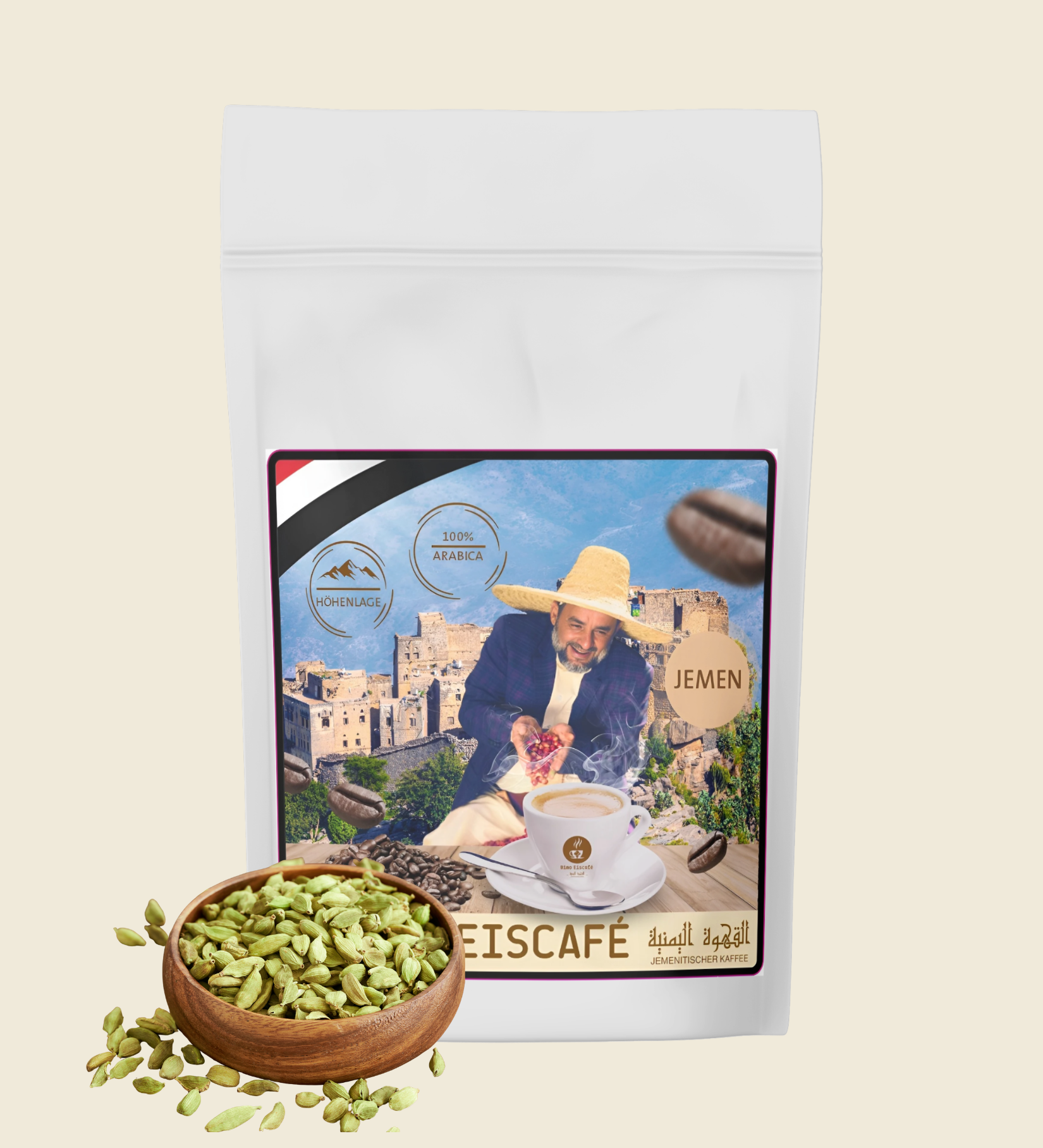 Gemahlener Kaffee mit Kardamom